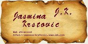 Jasmina Krstović vizit kartica